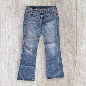 Lucky Brand Sweet N Low Bootcut Jean 8/29 Low Rise Stretch Grunge Distressed Y2K